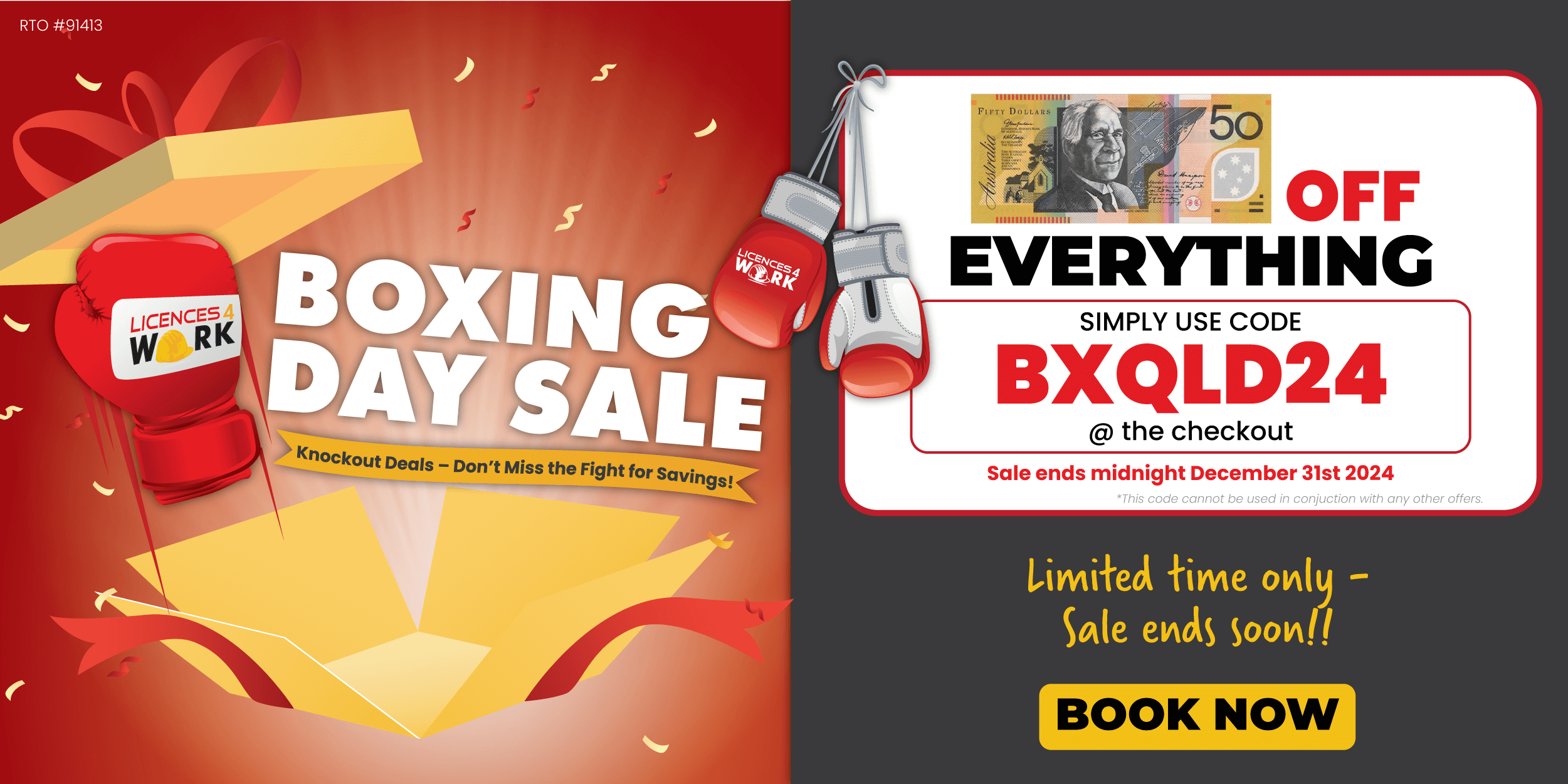 Boxing Day Sale - Use code BXQLD24!