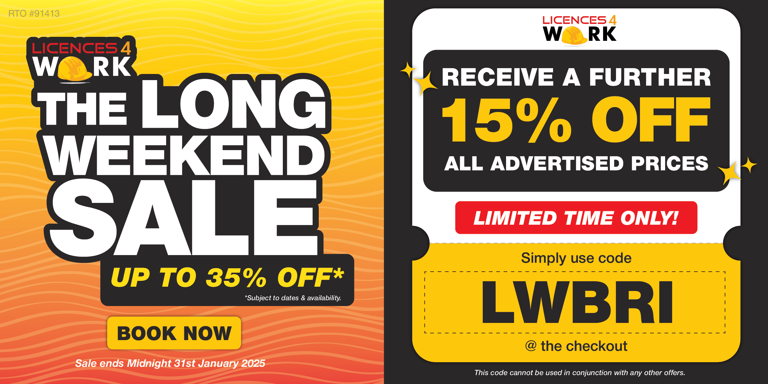 THE Long Weekend Sale - Use code LWBRI!